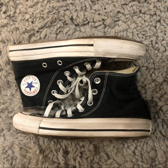 black high top converse womens size 5